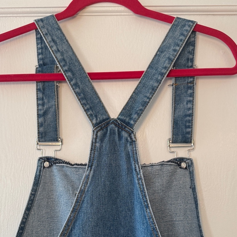 Twin Sisters Casual Blue Denim Distressed Overalls with Size L - Picture 8 of 16